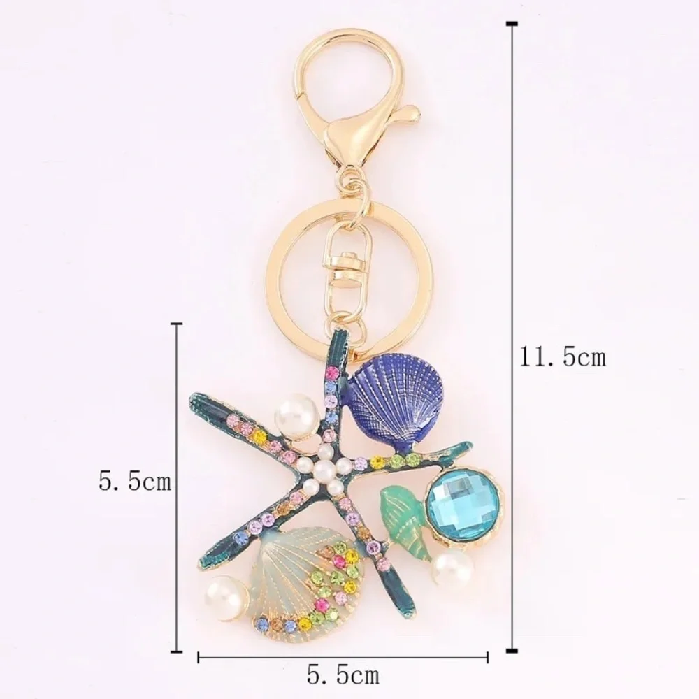 *KERENSA* Gold x Multicolor Fashion Starfish Keychain
